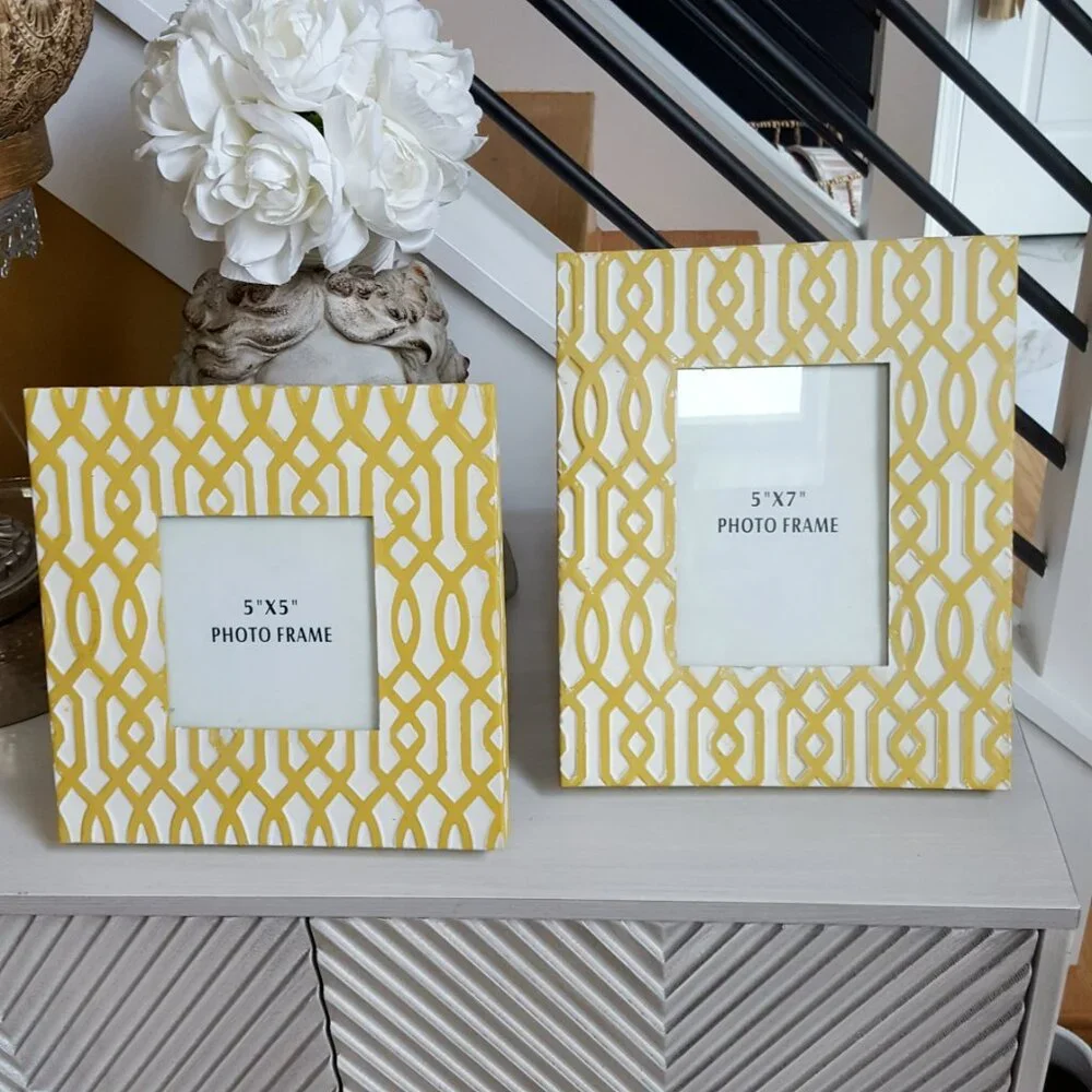 NWT! SET/2 BOHO Modern FARMHOUSE Distressed Photo FRAMES